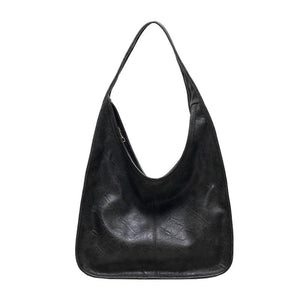 Vintage Large PU Leather Shoulder Side Bags for Women High Capacity Handbags