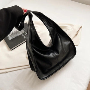 Vintage Large PU Leather Shoulder Side Bags for Women High Capacity Handbags