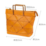 Casual Leather Messenger Handbag for Women