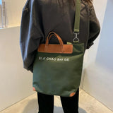 Canvas Bucket Bag Large Capacity Shoulder Tote
