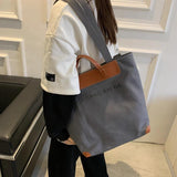 Canvas Bucket Bag Large Capacity Shoulder Tote