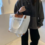 Canvas Bucket Bag Large Capacity Shoulder Tote