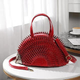 Crocodile Patent Leather Women Shoulder Bag Tote