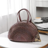 Crocodile Patent Leather Women Shoulder Bag Tote