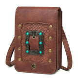 Emerald Motorcycle Bag Punk Women's Single Shoulder Bag Mini Square Bag