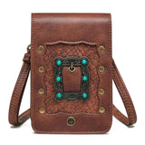 Emerald Motorcycle Bag Punk Women's Single Shoulder Bag Mini Square Bag