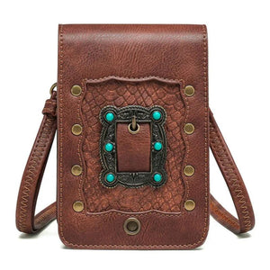 Emerald Motorcycle Bag Punk Women's Single Shoulder Bag Mini Square Bag