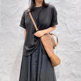 Leather Women's Bag Woven Shoulder Bag Messenger Bag Dual-Use Big Bag