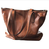 Women's Leather Shoulder Bag Large Capacity Tote
