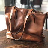 Women's Leather Shoulder Bag Large Capacity Tote