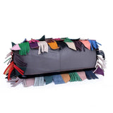 Tassel Shoulder Bag, European & American Cowhide Messenger Bag