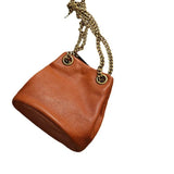 Retro Women's Messenger Bag Chain Tassel Leather Bucket Bag