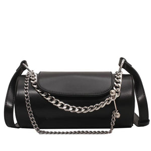 Leather Messenger Crossbody Bag Chains Shoulder Bags