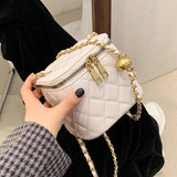Classic Lingge Chain Shoulder Handbag Mini Messenger Bag