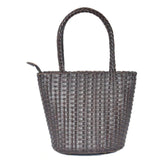 Spring and Retro Leather Hand-Woven Bag Japanese Bucket Bag