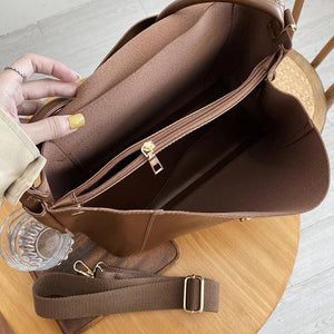Large Capacity Tote Shoulder Bags Women Handbags Soft Pu Leather