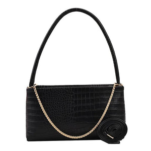 Stone Pattern Leather Shoulder Side Bags for Women