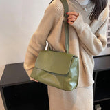 Vintage Leather Crossbody Bag for Women Winter