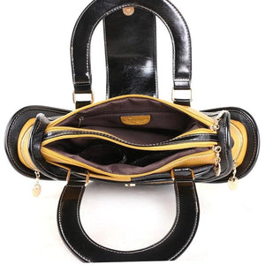 European & American Bucket Bag Stitching Large Handbag