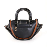 European & American Bucket Bag Stitching Large Handbag