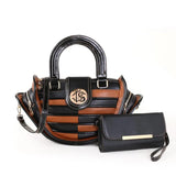 European & American Bucket Bag Stitching Large Handbag