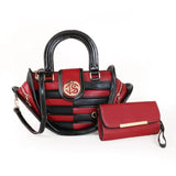 European & American Bucket Bag Stitching Large Handbag