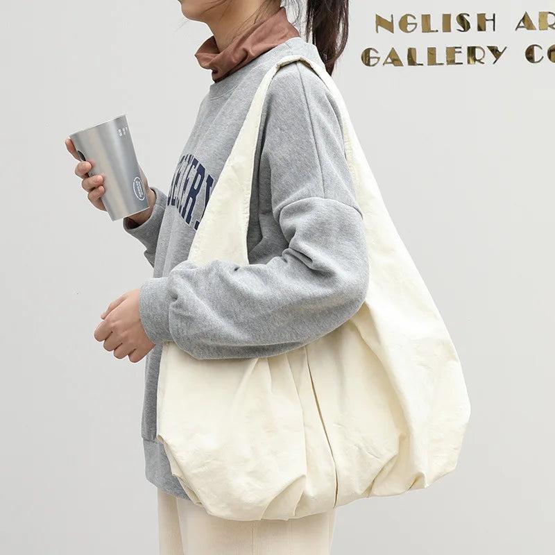 Waterproof Women Canvas Tote Shoulder Bags Large Capacity Ladies Handbags