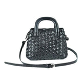 Retro first layer cowhide woven messenger bag for women