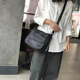 Cowhide Bucket Bag Women Casual Tote Crossbody Messenger 100% Leather
