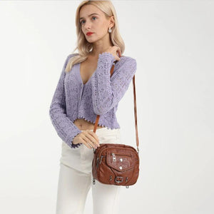 Stylish Women's Backpack Satchel Solid Single Shoulder Bag