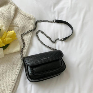 PU Leather Crossbody Bag Chain Shoulder Handbag