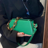 Retro Underarm Bag Women's Acrylic Chain Square Shoulder Messenger Bag
