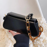 Retro Underarm Bag Women's Acrylic Chain Square Shoulder Messenger Bag