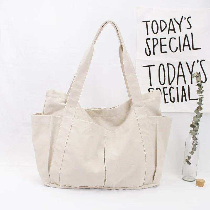 Women Literature Art Canvas Bag Large Capacity Single Shoulder Bags