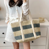 Boho Weave Beach Bag Large Handbag Summer Tote for Women