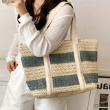 Boho Weave Beach Bag Large Handbag Summer Tote for Women