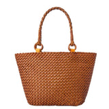 Vintage Leather Weave Shoulder Bag