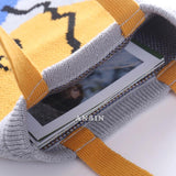 Women Winter Knitted Shoulder Bag Tote Retro Vintage Stylish Handbag