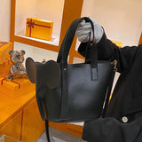Elephant Tote Bag Women Handbag Soft Pu Leather Shoulder Crossbody Bags