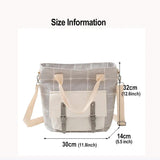 Plaid Shoulder Bag Canvas Crossbody Harajuku Messenger Handbag