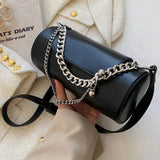 Vintage Cylinder Bucket Bag Women's Shoulder Messenger Bag