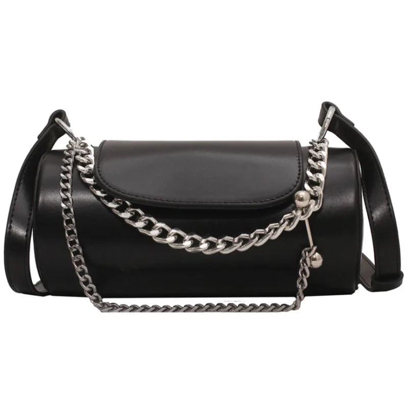 Vintage Cylinder Bucket Bag Women's Shoulder Messenger Bag