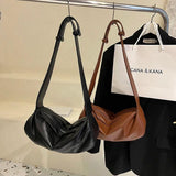 Soft Leather Crossbody Bag for Women Winter Handbags Barrel Bags