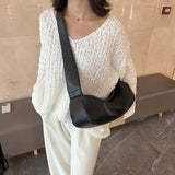 Soft Leather Crossbody Bag for Women Winter Handbags Barrel Bags