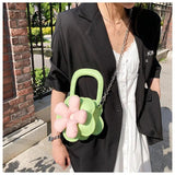Flower Decoration Mini Women's Handbag Chain Messenger Bag