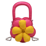 Flower Decoration Mini Women's Handbag Chain Messenger Bag