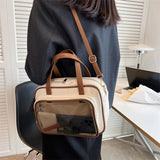 Small PU Leather Crossbody Bag Women Double Zipper Tote Shoulder Handbag