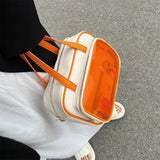Small PU Leather Crossbody Bag Women Double Zipper Tote Shoulder Handbag