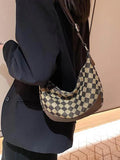 Canvas Crossbody Bag for Women Underarm Handbag
