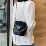 VreyMe PU Leather Bucket Bag Women Crossbody Pack Small